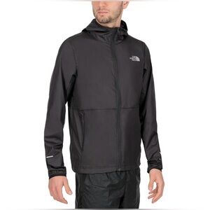 Men’s The North Face Higher Run Windwall Jacket Black Wind Resistant Hooded Coat